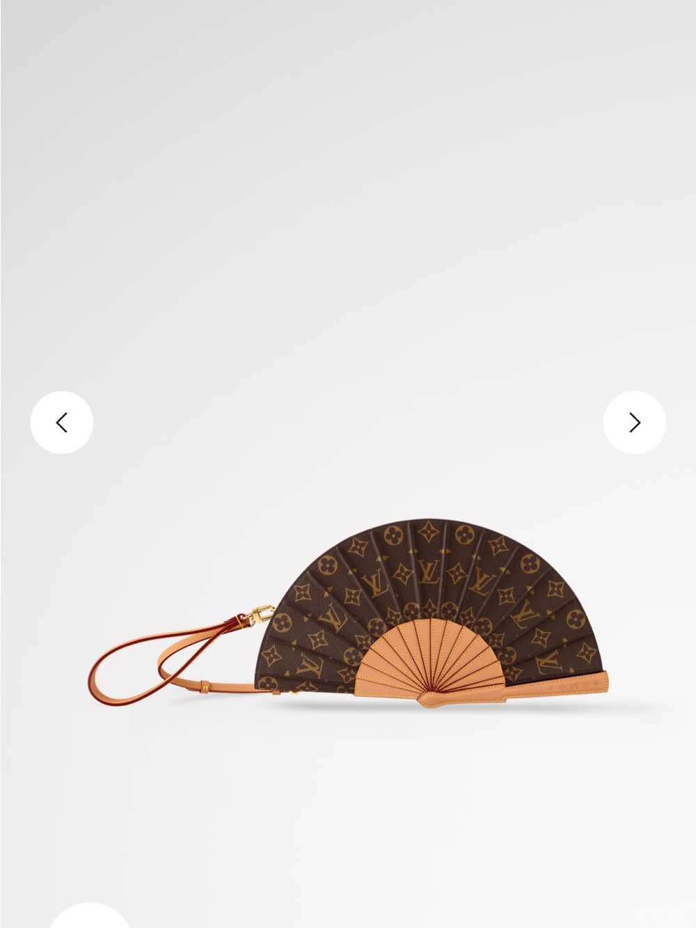 New collector Monogram Fan-Shaped shoulder bag/wristlet in Brown & Tan